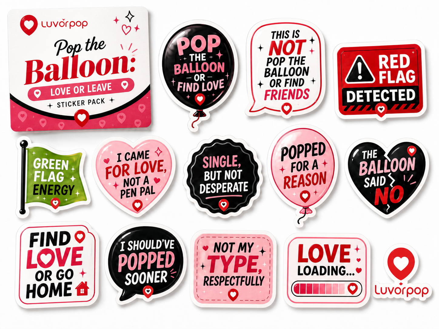 Luv or Pop Sticker Pack